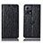 Leather Case Stands Flip Cover Holder H15P for Motorola Moto Edge 30 Fusion 5G Black