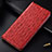 Leather Case Stands Flip Cover Holder H15P for Motorola Moto G40 Fusion Red