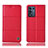 Leather Case Stands Flip Cover Holder H15P for Oppo K9S 5G Red