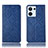 Leather Case Stands Flip Cover Holder H15P for Oppo Reno9 Pro 5G Blue