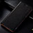 Leather Case Stands Flip Cover Holder H15P for Samsung Galaxy A41 Black