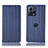 Leather Case Stands Flip Cover Holder H16P for Motorola Moto Edge S30 Pro 5G Blue
