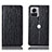 Leather Case Stands Flip Cover Holder H16P for Motorola Moto Edge X30 Pro 5G Black