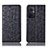 Leather Case Stands Flip Cover Holder H16P for OnePlus Nord N20 5G Black