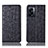 Leather Case Stands Flip Cover Holder H16P for OnePlus Nord N300 5G Black