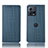 Leather Case Stands Flip Cover Holder H17P for Motorola Moto Edge S30 Pro 5G Blue