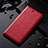 Leather Case Stands Flip Cover Holder H17P for Vivo iQOO 9 5G Red