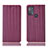 Leather Case Stands Flip Cover Holder H18P for Motorola Moto G50 Red Wine