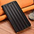Leather Case Stands Flip Cover Holder H18P for Samsung Galaxy S22 5G Black