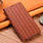 Leather Case Stands Flip Cover Holder H18P for Samsung Galaxy S22 5G Brown