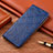 Leather Case Stands Flip Cover Holder H19P for Apple iPhone 11 Blue