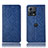 Leather Case Stands Flip Cover Holder H19P for Motorola Moto Edge S30 Pro 5G Blue
