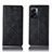 Leather Case Stands Flip Cover Holder H19P for OnePlus Nord N300 5G Black