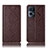 Leather Case Stands Flip Cover Holder H19P for Oppo Reno7 Pro 5G Brown