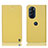 Leather Case Stands Flip Cover Holder H21P for Motorola Moto Edge X30 5G Yellow