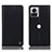 Leather Case Stands Flip Cover Holder H21P for Motorola Moto Edge X30 Pro 5G Black
