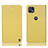 Leather Case Stands Flip Cover Holder H21P for Motorola Moto G50 5G Yellow