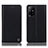 Leather Case Stands Flip Cover Holder H21P for Oppo F19 Pro+ Plus 5G Black