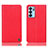 Leather Case Stands Flip Cover Holder H21P for Oppo Reno6 5G Red