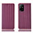 Leather Case Stands Flip Cover Holder H23P for Oppo F19 Pro+ Plus 5G Red Wine