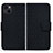 Leather Case Stands Flip Cover Holder HF1 for Apple iPhone 14 Plus Black