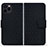Leather Case Stands Flip Cover Holder HF1 for Apple iPhone 14 Pro Black