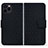 Leather Case Stands Flip Cover Holder HF1 for Apple iPhone 14 Pro Max Black