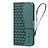 Leather Case Stands Flip Cover Holder HF2 for Apple iPhone 14 Green