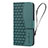 Leather Case Stands Flip Cover Holder HF2 for Apple iPhone 14 Pro Max Green