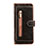 Leather Case Stands Flip Cover Holder JDK for Samsung Galaxy S20 5G Brown