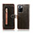 Leather Case Stands Flip Cover Holder JDK for Xiaomi Poco X3 GT 5G Brown