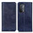 Leather Case Stands Flip Cover Holder K01Z for OnePlus Nord N200 5G Blue