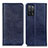 Leather Case Stands Flip Cover Holder K01Z for Oppo A53s 5G Blue