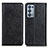 Leather Case Stands Flip Cover Holder K01Z for Oppo Reno6 Pro 5G Black