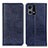 Leather Case Stands Flip Cover Holder K01Z for Oppo Reno7 4G Blue