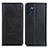 Leather Case Stands Flip Cover Holder K01Z for Oppo Reno7 5G Black