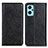 Leather Case Stands Flip Cover Holder K01Z for Realme 9i 4G Black