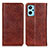 Leather Case Stands Flip Cover Holder K01Z for Realme 9i 4G Brown