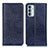 Leather Case Stands Flip Cover Holder K01Z for Samsung Galaxy M13 4G Blue