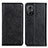 Leather Case Stands Flip Cover Holder K01Z for Xiaomi Poco M4 5G Black