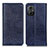 Leather Case Stands Flip Cover Holder K01Z for Xiaomi Poco M4 5G Blue