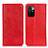Leather Case Stands Flip Cover Holder K01Z for Xiaomi Redmi 10 (2022) Red