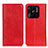 Leather Case Stands Flip Cover Holder K01Z for Xiaomi Redmi 10 India Red