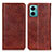 Leather Case Stands Flip Cover Holder K01Z for Xiaomi Redmi Note 11E 5G Brown