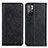 Leather Case Stands Flip Cover Holder K01Z for Xiaomi Redmi Note 11S 5G Black