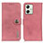 Leather Case Stands Flip Cover Holder K02Z for Motorola Moto G54 5G Pink