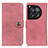 Leather Case Stands Flip Cover Holder K02Z for OnePlus Ace 3 5G Pink