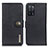 Leather Case Stands Flip Cover Holder K02Z for Oppo A53s 5G Black