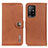 Leather Case Stands Flip Cover Holder K02Z for Oppo F19 Pro+ Plus 5G Brown
