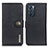 Leather Case Stands Flip Cover Holder K02Z for Oppo Reno6 5G Black
